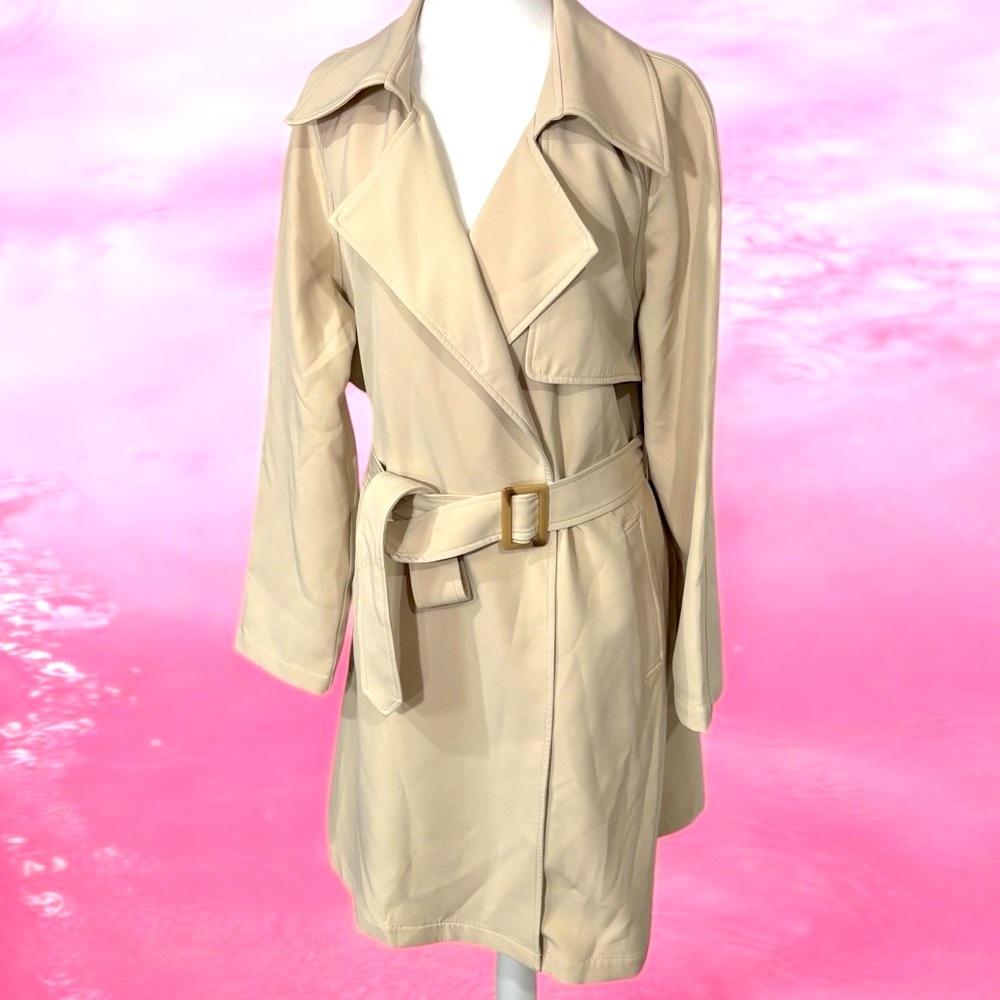 Marc New York. Size XL. NWOT. Tan Trench Coat Timeless Design Versatile Wear